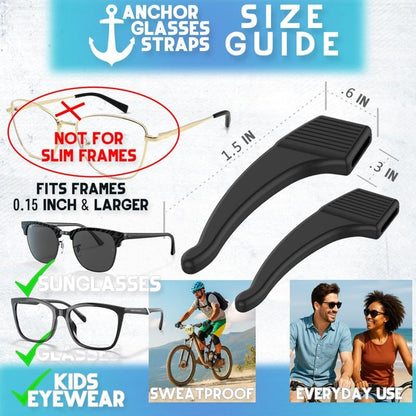 Anti Slip Eyeglass Holder Ear Grip- Sunglasses Retainer Temple Tip Reading Glasses Holder
