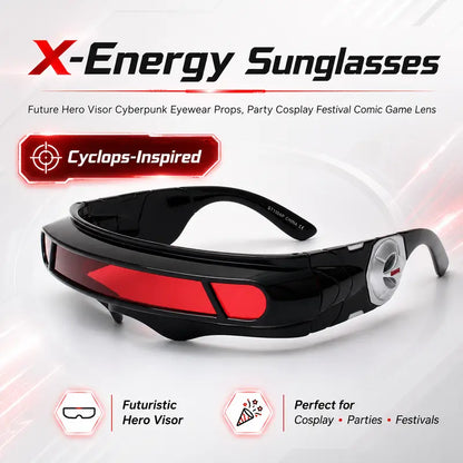 X-Energy Sunglasses Future Hero Visor Cyberpunk Eyewear Props