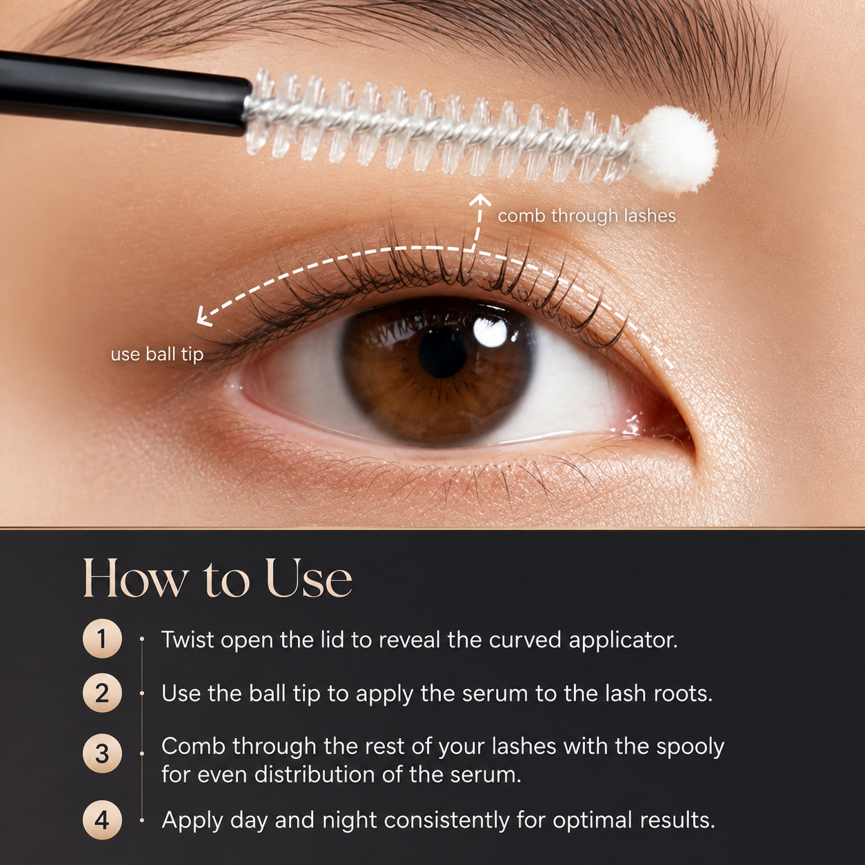 Eyelash Growth Serum – Fuller, Longer Lashes | Daily Lash Enhancing Treatment