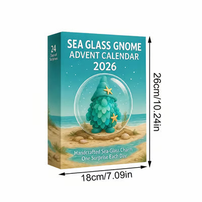 🌊🧝‍♂️ 2026 Sea Glass Gnome Advent Calendar | 24 coastal gnome charms for Christmas countdown, tree decorations, and holiday gifts 🎄✨