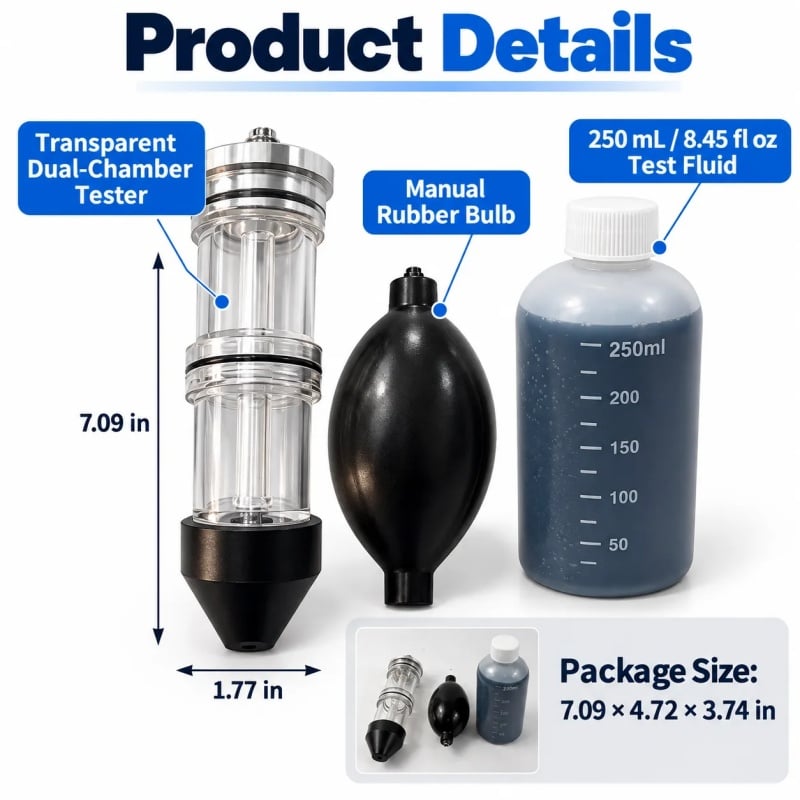 🚗 Combustion Leak Tester Kit – Detect Possible Head Gasket & Cooling System Leaks 🔧
