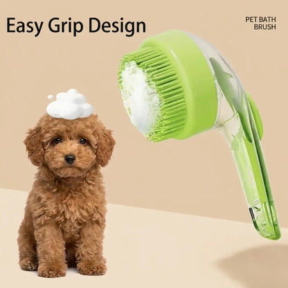 2026 2-in-1 Pet Bath & Grooming Brush with Soap Dispenser