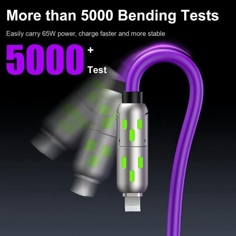 🎉 Buy 1 Get 1 Free! 6.6FT 4-in-1 Fast Charging USB Cable (USB-A/Type-C/Lightning) Aluminum