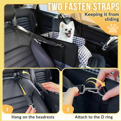 2-in-1 Pet Carrier & Console Pet Car Seat for Small Dogs and Cats