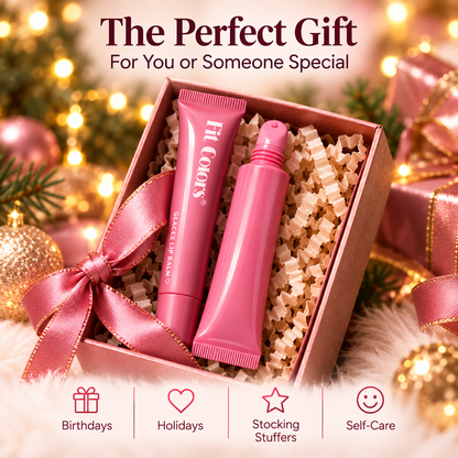Matte Lip Liner & Moisturizing Lip Oil Set – Hydrating Nude Glossy Lip Kit