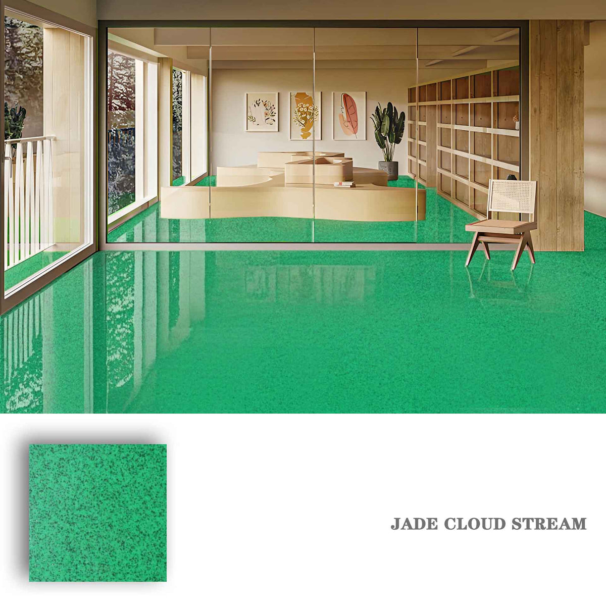 🏚️High-Gloss Self-Leveling Epoxy Floor Coating – Transform Garages, Basements & Workshops