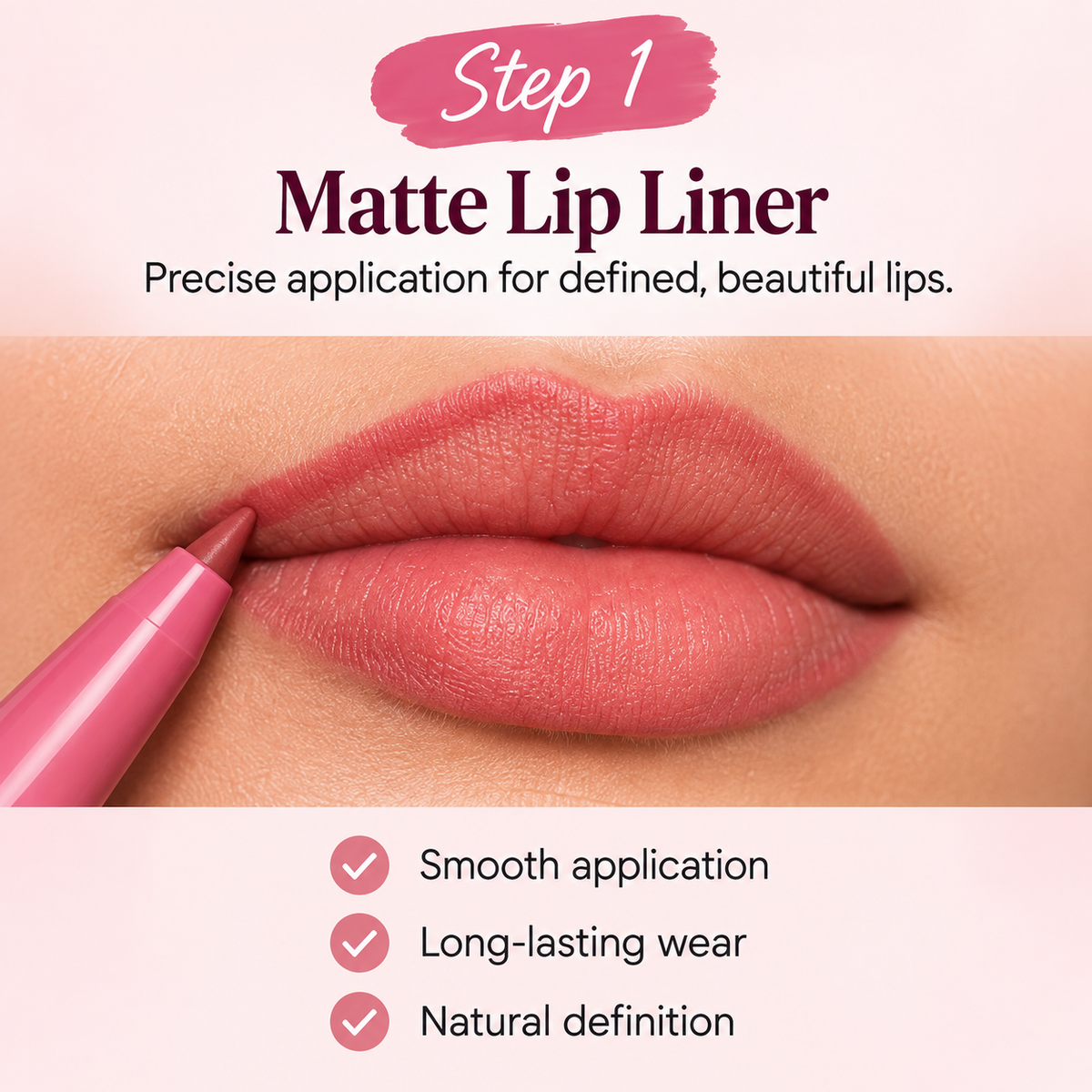 Matte Lip Liner & Moisturizing Lip Oil Set – Hydrating Nude Glossy Lip Kit