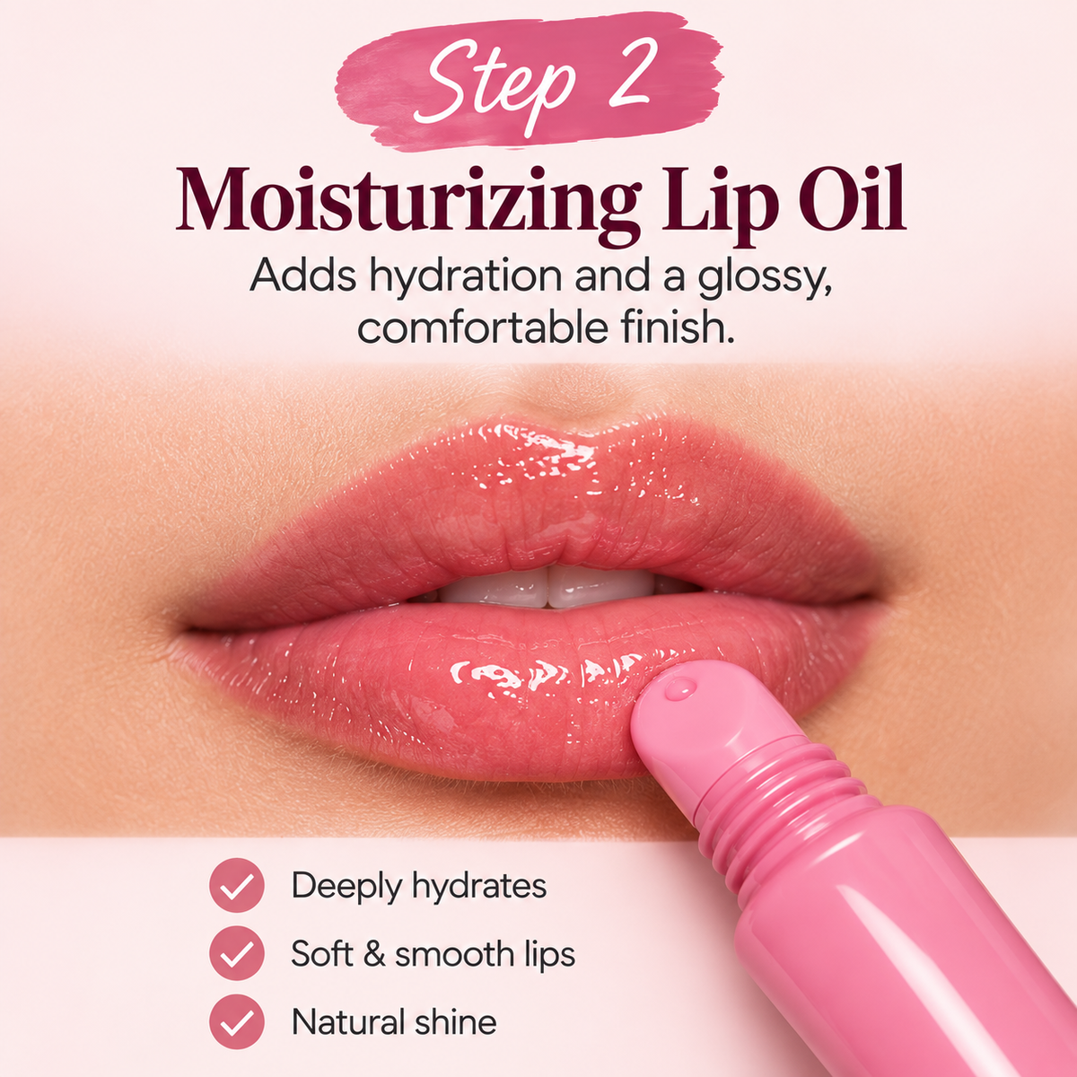 Matte Lip Liner & Moisturizing Lip Oil Set – Hydrating Nude Glossy Lip Kit