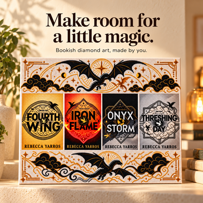 🐉📖 Fantasy Dragon Book Cover Diamond Painting Kit – Magical DIY Art for Book Lovers ✨