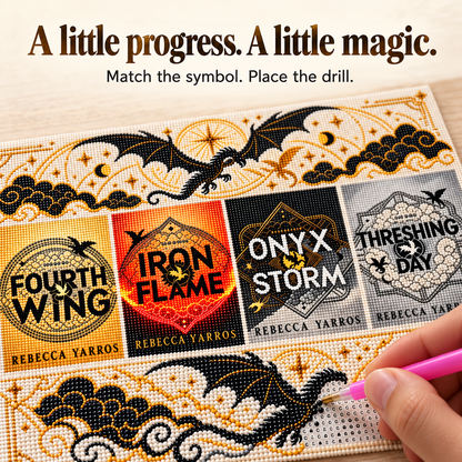 🐉📖 Fantasy Dragon Book Cover Diamond Painting Kit – Magical DIY Art for Book Lovers ✨