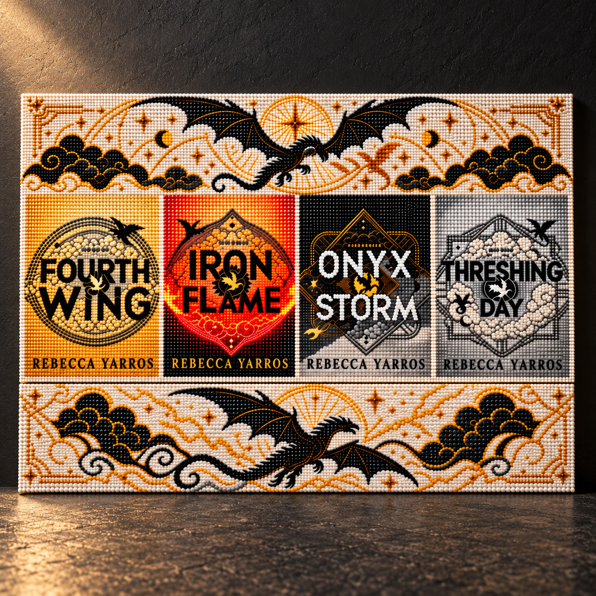 🐉📖 Fantasy Dragon Book Cover Diamond Painting Kit – Magical DIY Art for Book Lovers ✨