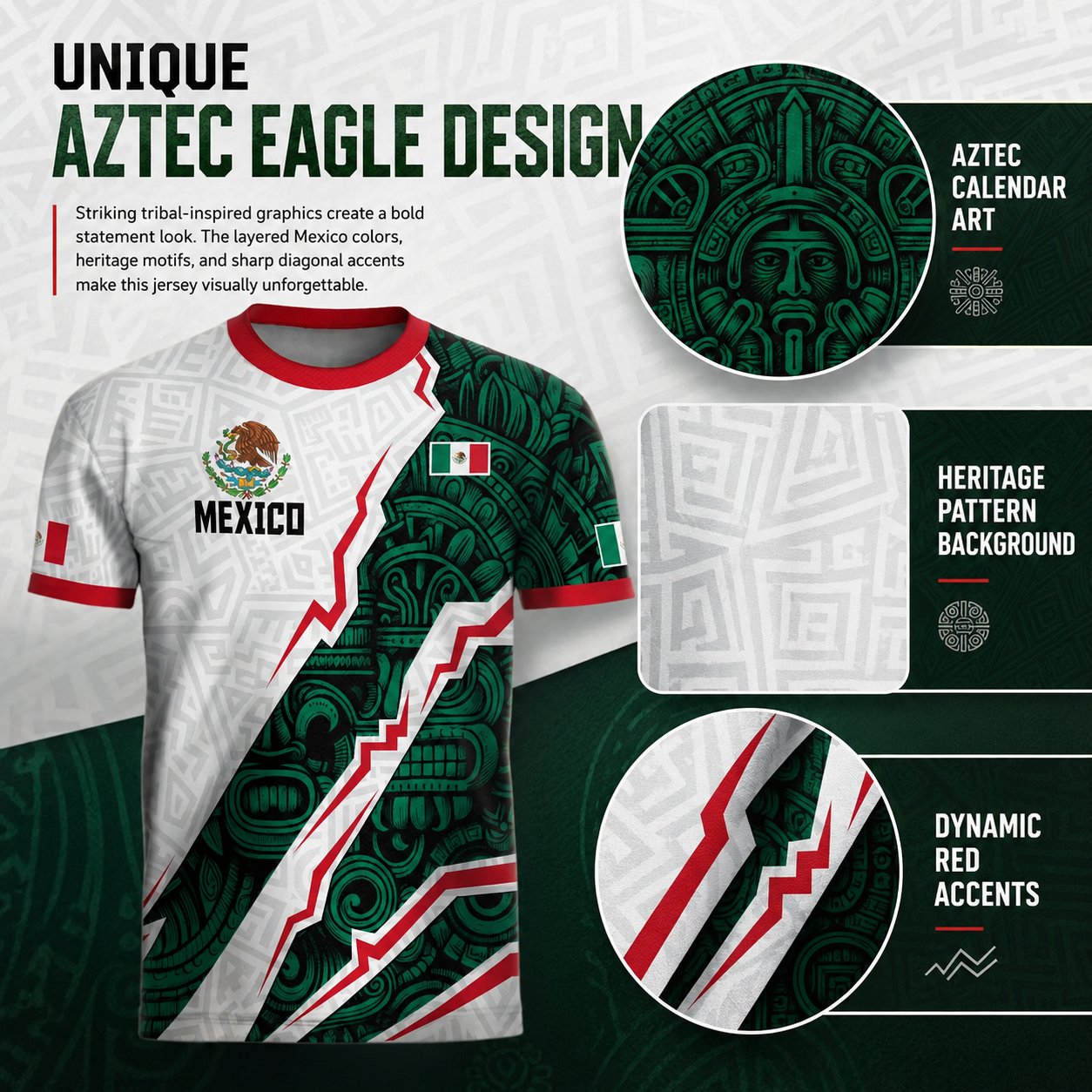 🇲🇽⚽Mexico 2026 Soccer Jersey: Unleash Your Aztec Spirit! 🇲🇽 Unique Heritage Eagle Design – The Ultimate Pride for Every Mexican Fan