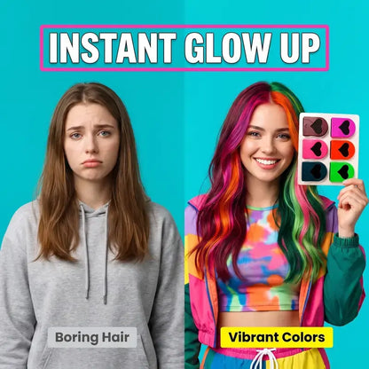 12 Bold Vibrants Temporary Hair Chalk Dye