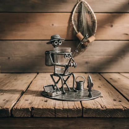 🏆 35K+ SOLD! Handcrafted Fisherman Shot Glass Holder | A Drink & a Story in One 🎣🥃