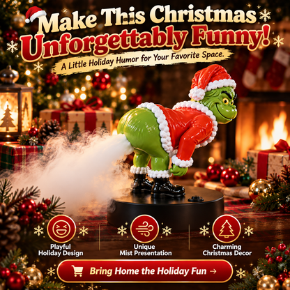 😂 Funny Christmas Green Character Mist Diffuser – Hilarious Butt Mist Effect, Festive Holiday Decor & Gag Gift 🎁