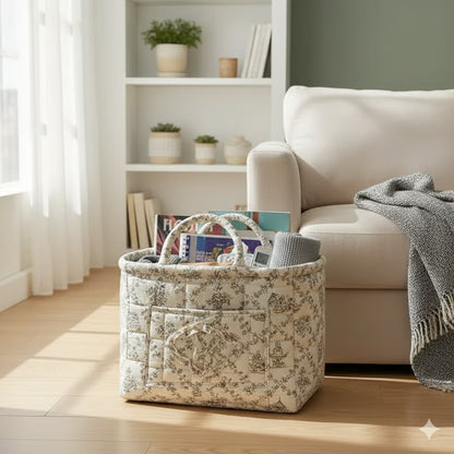🚗Car Storage Basket with Handle | Foldable & Washable Multi-Purpose Fabric Box