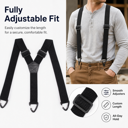 ⏰Men's X-Back Suspenders with Hook Clips