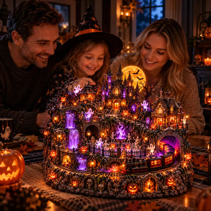 🎃👻– Light-Up Ghost Train Village & Spooky Carnival Display