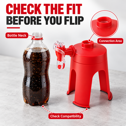 🥤🎉 FizzTap – Upside-Down Soda Bottle Dispenser with Easy-Press Tap