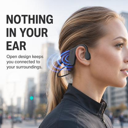 Open-Ear Bluetooth Sports Headphones | Ultra-Light Wireless Air Conduction Earbuds for Running, Hiking & Cycling