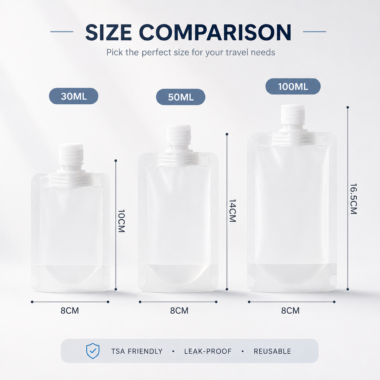 12 Counts Reusable Plastic Pouches, Versatile Liquid Carriers for Picnics and Outings