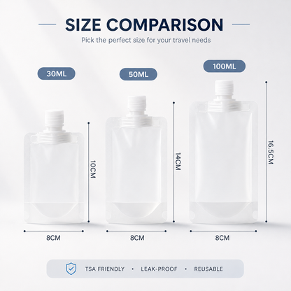 12 Counts Reusable Plastic Pouches, Versatile Liquid Carriers for Picnics and Outings