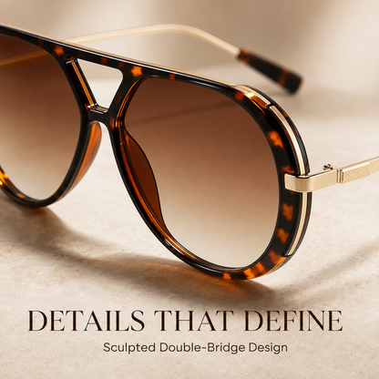 Retro Oversized Aviator Sunglasses | UV Protection & Iconic Style