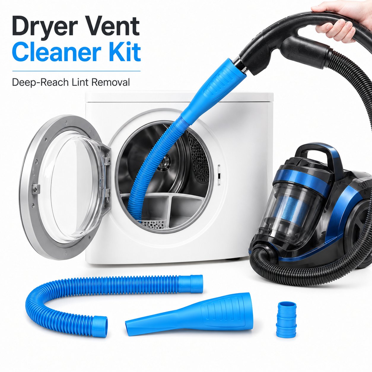 Dryer Vent Cleaner Kit / Vacuum Hose Attachment-2 PCS