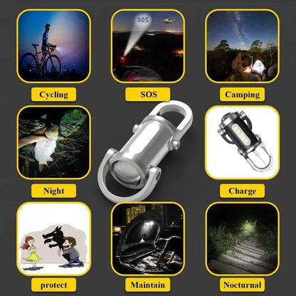 Rechargeable Mini Keychain Flashlight - 800 Lumens EDC Light