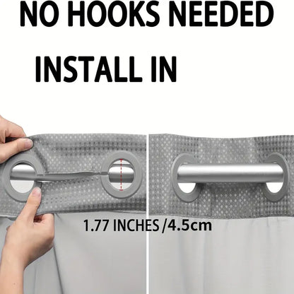 No Hook Shower Curtain