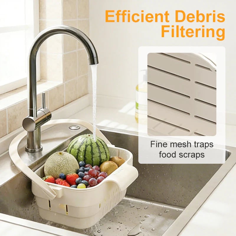 📢📢50% OFF !!!⏰Collapsible Faucet-Hanging Sink Strainer Basket