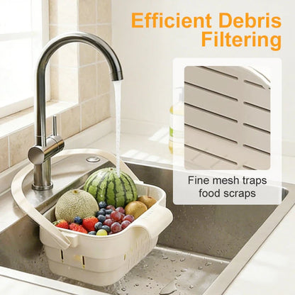📢📢50% OFF !!!⏰Collapsible Faucet-Hanging Sink Strainer Basket