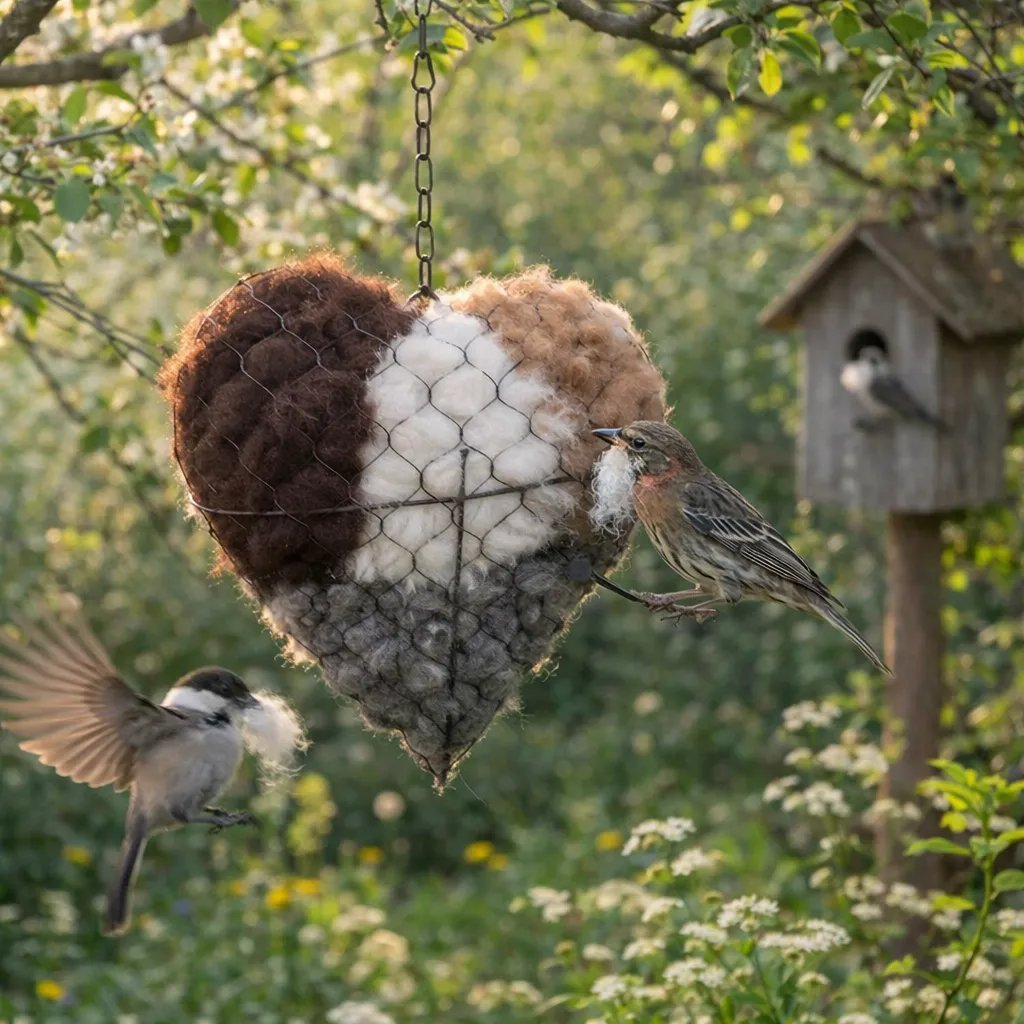 🔥Buy 2 Save 10%🕊️ Handmade Alpaca Fiber Bird Nesting Heart