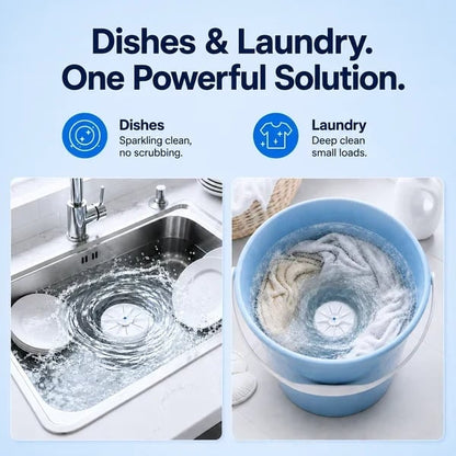 Noomoriey™ Portable Ultrasonic Washer for Dishes & Laundry