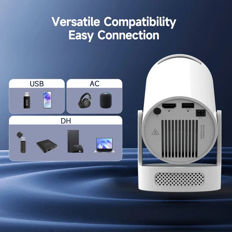 HY300Pro+ Mini Projector (10000:1 CR, 290ANSI Lumens)