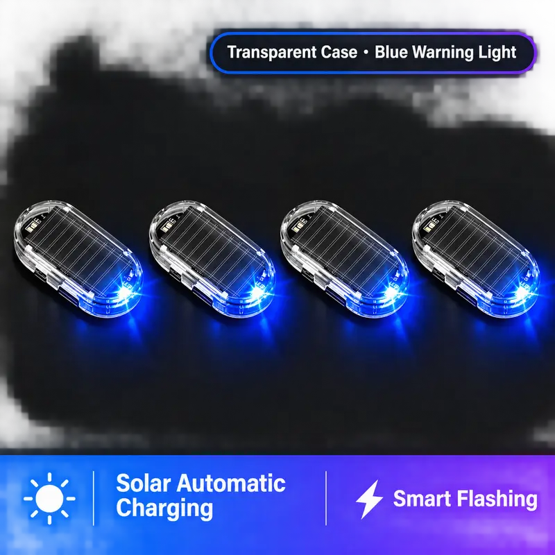 Solar Powered Plastic Fake Car Alarm Lamp