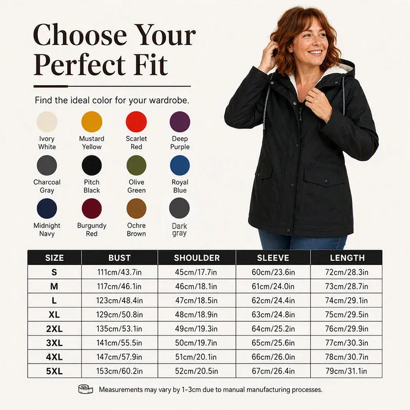 🏆 LIMITED TIME 65% OFF ❤️‍🔥 Women's Plush-Lined Windproof Hooded Jacket