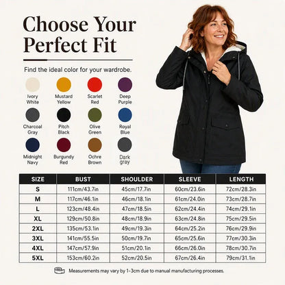 🏆 LIMITED TIME 65% OFF ❤️‍🔥 Women's Plush-Lined Windproof Hooded Jacket