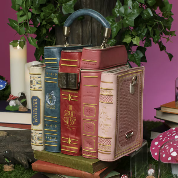 Vintage Stacked Book Novelty Handbag
