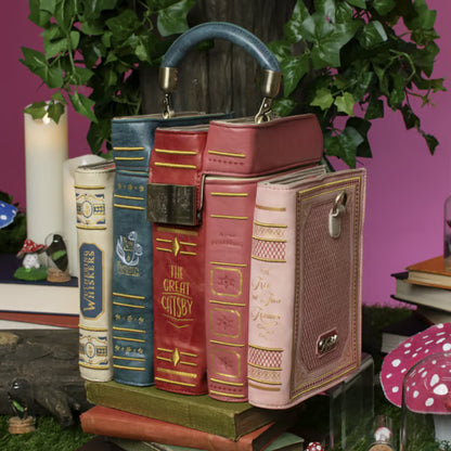 Vintage Stacked Book Novelty Handbag