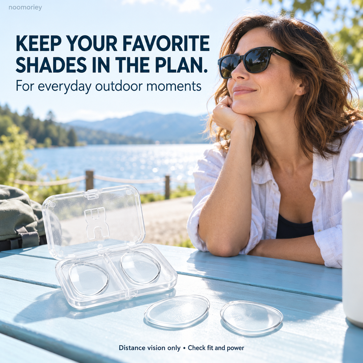 Reusable Stick-On Distance Lenses for Sunglasses – Water-Activated, No Glue & Easy to Remove