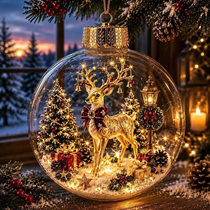 🎅Christmas Early Bird Sale🔥LAST DAY 50% OFF - 🎄Glowing Christmas Diorama Ornament – A Tiny Winter World in Your Hands
