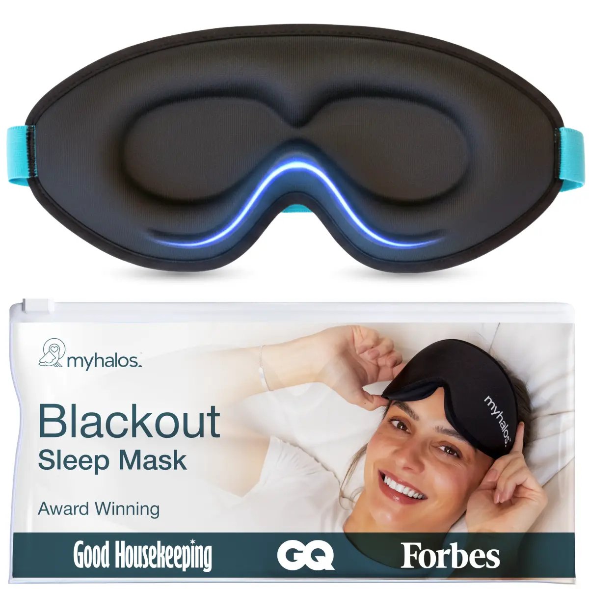 3D Blackout Sleep Mask - Lightweight, Lash Friendly and Zero Eye Pressure