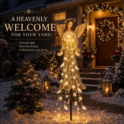 👼✨ Solar Angel Remembrance Garden Light – Peaceful Angel Glow for Gardens, Memorials & Outdoor Spaces 🌙🌸