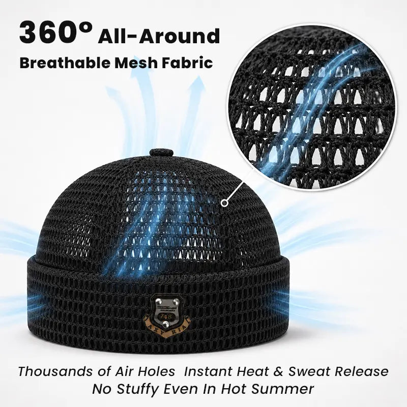 🧢 50% OFF 3-Pack Unisex Lightweight Mesh Beanies – Breathable Summer Skull Caps