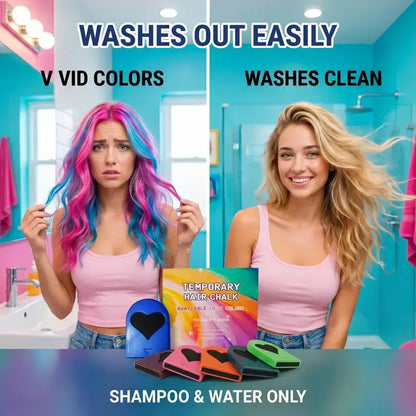 12 Bold Vibrants Temporary Hair Chalk Dye