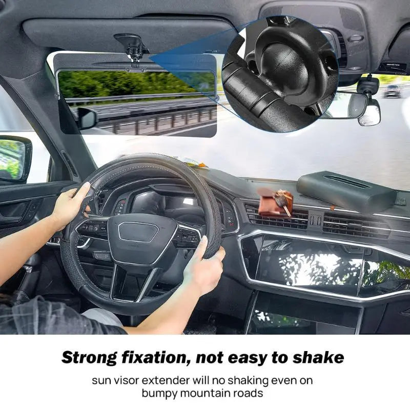 Car Anti-Glare Visor Extender Sunlight & Headlight Shield Adjustable Universal Fit for Safer Day & Night Driving Reduces Glare Enhances Visibility