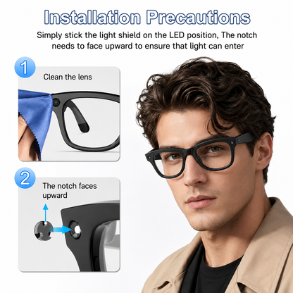 LED Light Blocking Stickers for Smart Glasses – Discreet Privacy Cover