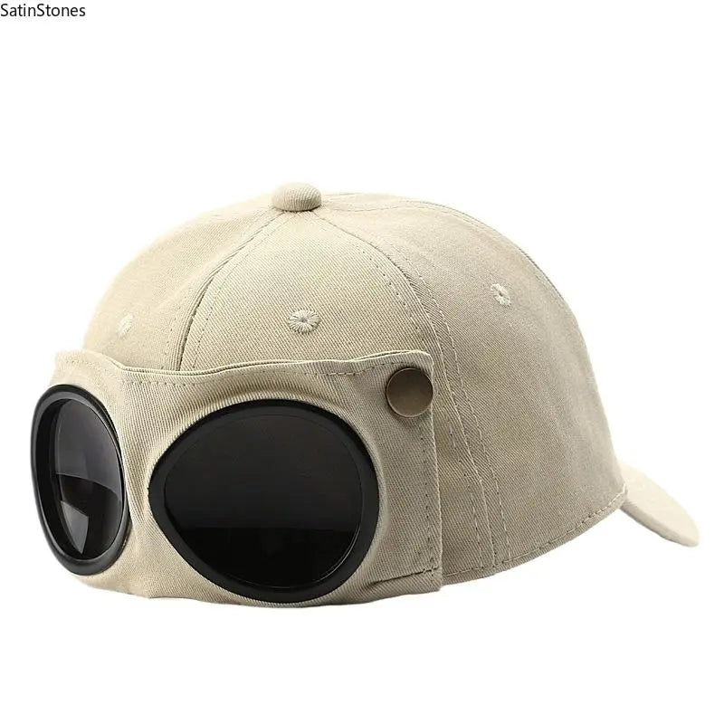 🕶️ 50% OFF Men's Retro Pilot Baseball Cap ✈️ Glasses-Ready Statement Style