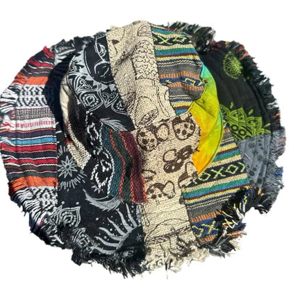 🔥Last Day 49% OFF - 🎩Frayed Patchwork Bucket Hat(✨Shapeable Brim One-of-a-Kind Style}